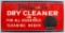 Vintage raised tin Advertising Sign for Skellysolve Dry Cleaner, 9