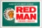 Tin Advertising Sign for Red Man Chewing Tobacco, 12