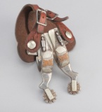 Pair of double mounted Spurs marked 