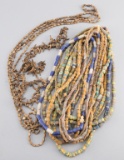 Collection of 11 strands of African Trade Bead Necklaces also includes an additional 4 strands of ea