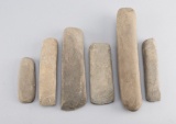 Collection of six Stone Artifacts, ranging from 4 1/2
