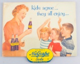 Three vintage cardboard Advertising Signs for NuGrape Soda, 10