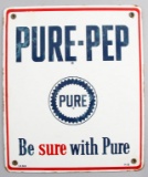 Vintage raised porcelain Advertising Sign for Pure-Pep, 10