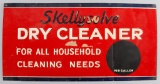 Vintage raised tin Advertising Sign for Skellysolve Dry Cleaner, 9