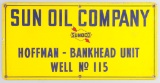 Vintage raised porcelain Advertising Sign for Sun Oil Company, 12