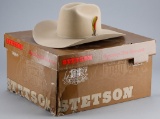 Boxed Stetson Western Dress Hat, size 6 3/4 Regular, 5X, in a ranch tan, 4