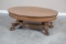 Beautiful antique, quarter sawn oak, oval Coffee Table circa 1900-1910, with ornate claw feet, beaut