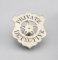 Private Detective Badge, shield with cut out star center, 1 3/4
