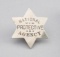 National Protective Agency Badge, 6-point star, 1 5/8