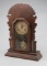 Waterbury oak case Kitchen Clock with 8-day time & strike, and calendar movement, original finish, f