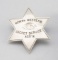 North Western, Secret Service Ass'n Badge, 6-point star, 2 1/8