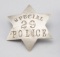 Special Police, #29, Badge, 6-point star, 2 1/2