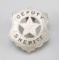 Deputy Sheriff Badge, stock, shield with cut out 5-point star center, 2 1/4