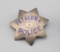 Petaluma Police Badge with gold 