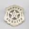 Deputy Sheriff Badge, 5-point star in shield, stock badge, 2 1/8