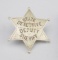 State Detective and Deputy Sheriff Badge, 6-point ball star, 3 1/2