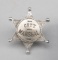 City Marshal Badge, 6-point ball star, 2 1/3
