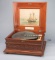 Beautiful antique Olympia Music Box in beautiful carved mahogany case, circa 1890-1900, plays 19 1/2