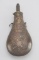 Untouched,  antique American Military Pattern, 1837 Ames Peace Powder Flask, dated 