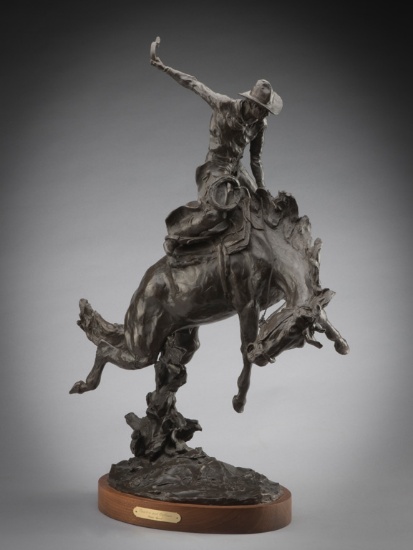 Original monumental western Bronze Sculpture by noted Texas CA Artist, the late Grant Speed (1930-20