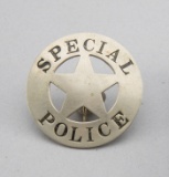 Special Police Badge, circle star, 1 3/4