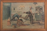 Vintage print of a painting by artist Lon Megargee for Arizona Brewing Co., A-1 Pilsner Beer from 19