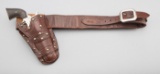 Vintage, R.T. Frazier, Pueblo, Colo. marked, spotted double loop Holster and matching Cartridge Belt