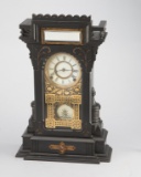 Unique antique, Parlor Clock, believed to be a gambling item.  Clock made by Krober, N.Y., with mirr