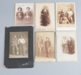 Six vintage Photographs & Cabinet Cards from the George Jackson Collection.  These Images measure fr