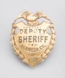 Special Deputy Sheriff, Alameda Co., #1138, Badge, wreath shield with eagle crest, 2 1/8