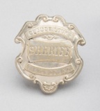 Claude Louke, Sheriff, Tipton Co, Ind. Badge, shield with raised border, 2