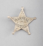 Marshal Cotulla, Texas Badge, 5-point ball star, 1 7/8