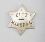 City Marshal Badge, 6-point star, 2 1/4