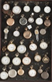 From the Dan Hardesty Estate.  A group of 30 antique and vintage Pocket Watches sold in as is-as fou