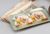 Group of 12 Stereo Viewer Cards, circa 1900s, showing Indians, cowboys with cattle, one with a group