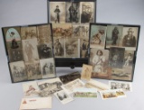 Approximately 35 vintage Postcards, some in frames, some are loose, most all are Cowboy & Indian rel