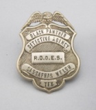 Black Panther Detective Agency, R.O.O.E.S., Sassafras Welsh, Tex. Shield Badge with Eagle Crest, 3