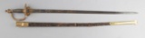 Two British Infantry Swords, circa 1800.  (1) An Officers Model Sword with fancy etched blade, 32 3/