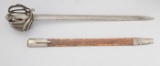 This  consist of Two Swords.  (1) Scottish Sword with basket hilted guard, blade is 28 1/4