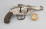 Iver Johnson, Tip Up Revolver, .38 caliber, SN 16083, retains much of its original nickel finish wit