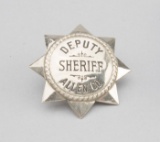 Deputy Sheriff, Allen Co. Badge, 8-point star, 3
