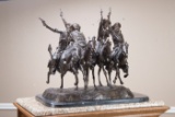 Large Bronze Western Sculpture titled 