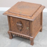 Antique, quarter sawn oak Commode, circa 1910, with lift top that exposes the chamber pot area, and