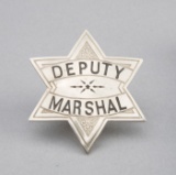 Deputy Marshal Badge, 6-point star, 2 3/8