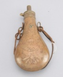 Original antique, dated 1856, Batty U.S. Peace Flask, manufactured in Springfield, Mass.  One of the