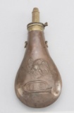 R. Dingee, New York, U.S. Martial Eagle-Bugle Powder Flask, dated 1832, Classic U.S. Martial issue f