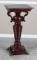 Incredible Victorian carved Pedestal, circa 1890s, with large turned column and four carved wooden r