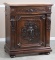 Extremely fine, American Victorian carved walnut Bar, circa 1875-1880, with inserted marble top, mea