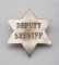 Deputy Sheriff Badge, 6-point star, 2 1/2