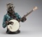 Life like Bronze Musician, Banjo Man, marked 